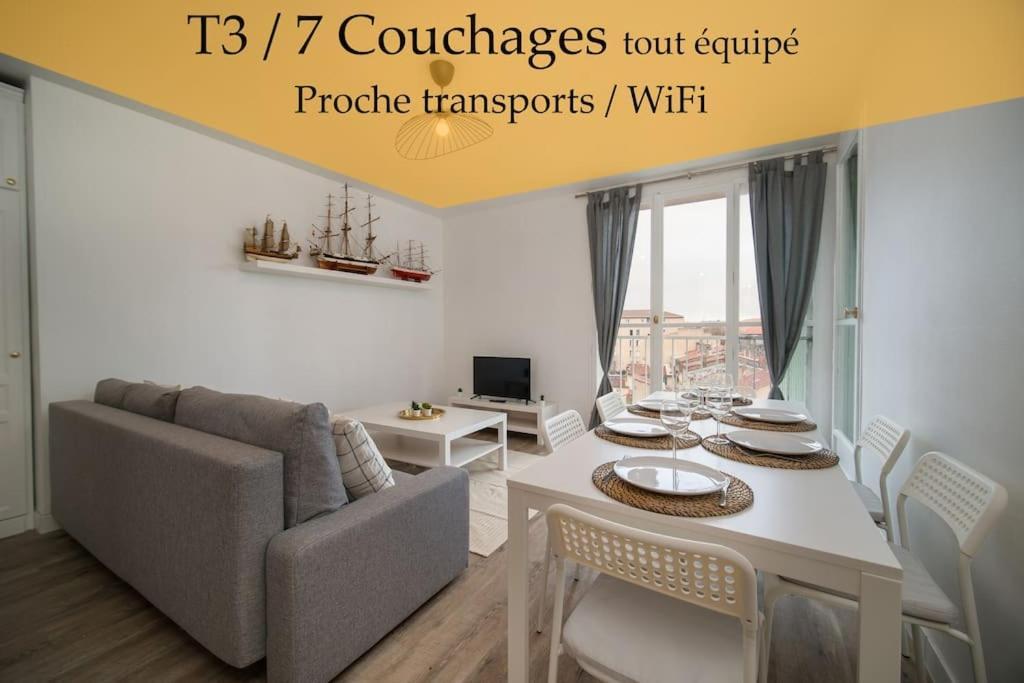 Fully Equipped Apartment Balcony Sleeps 7 Wifi Marseille Extérieur photo